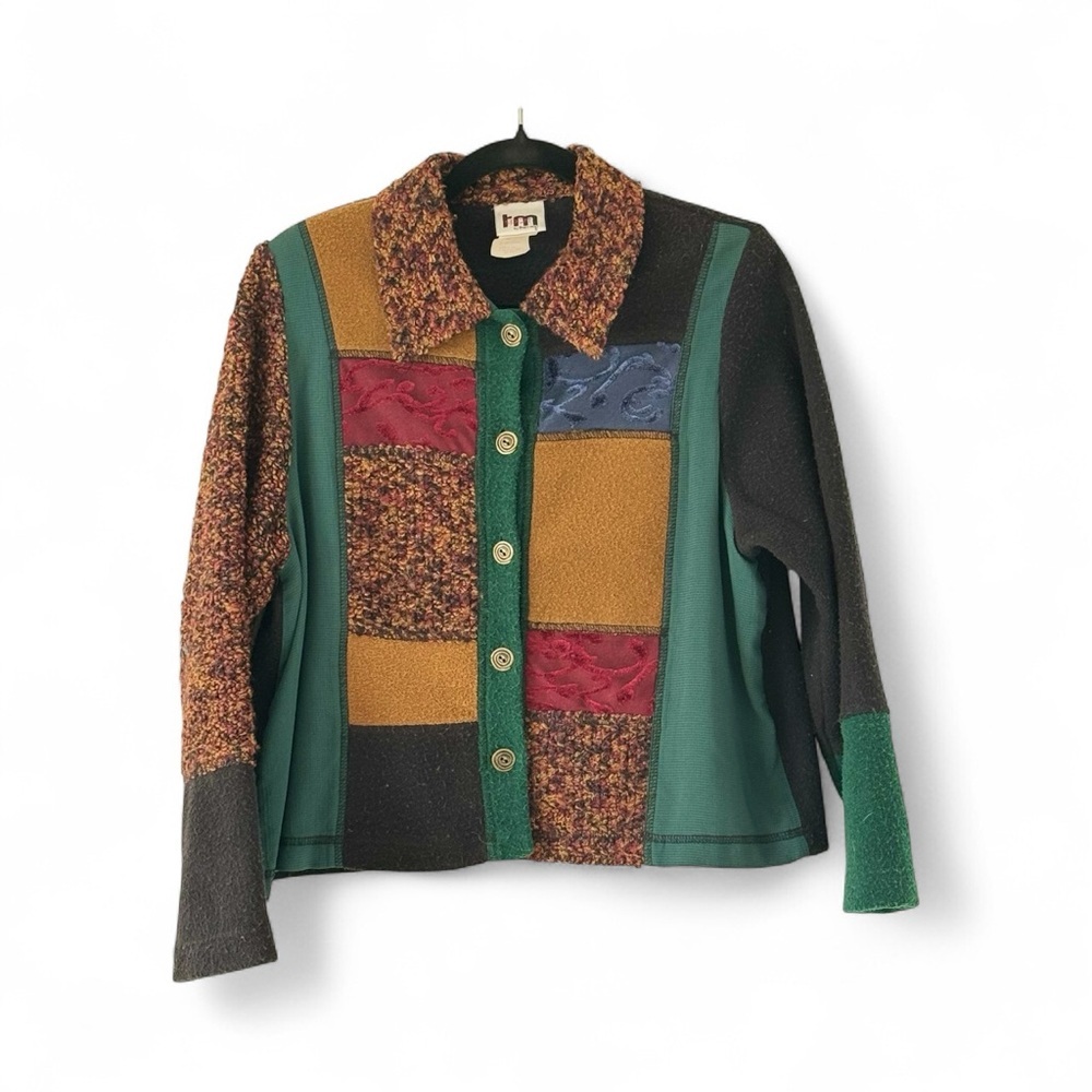Vintage That’s Me! Sport Patchwork Jacket Women’s Size M – Multicolor Boho Retro
